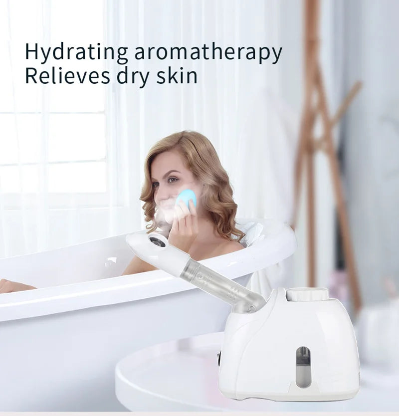 Facial Steamer Warm Mist for Deep Cleaning | Professional Face Vaporizer Humidifier for Home & Spa Skin Care