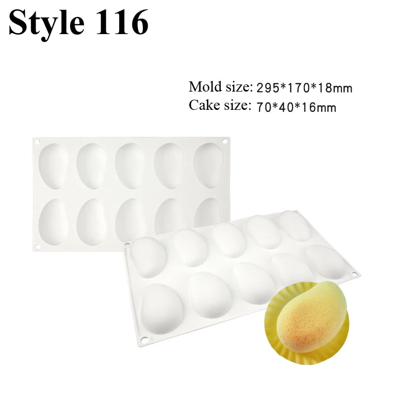 Apple Mango Orange Fruit Mousse Silicone Cake Mold Pastry Baking Moulds Dessert Decorating Tool Bakeware