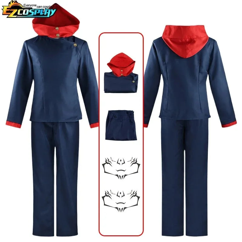 Anime Jujutsu Kaisen Itadori Yuji Cosplay Costume For Men Itadori Yuji Shirt Uniform Suit Halloween Carnival Party Outfit