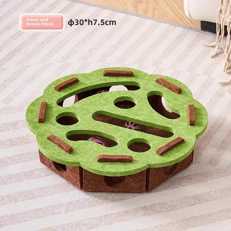 Interactive Cat Toy Box with 3 Jingle Balls – Puzzle Feeder & Smart Play Maze
