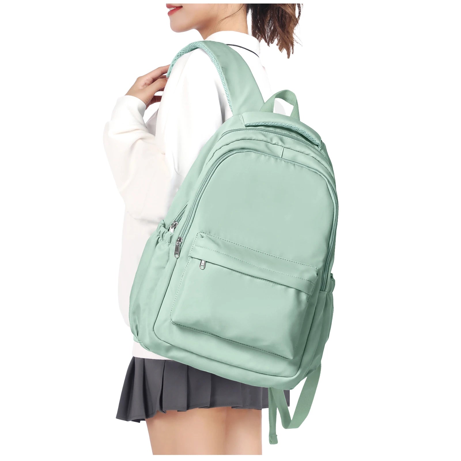 Lightweight Style Nylon Backpack School Backpack for Primary Middle Bookbag teens student Travel backpack, Multiple Compartments