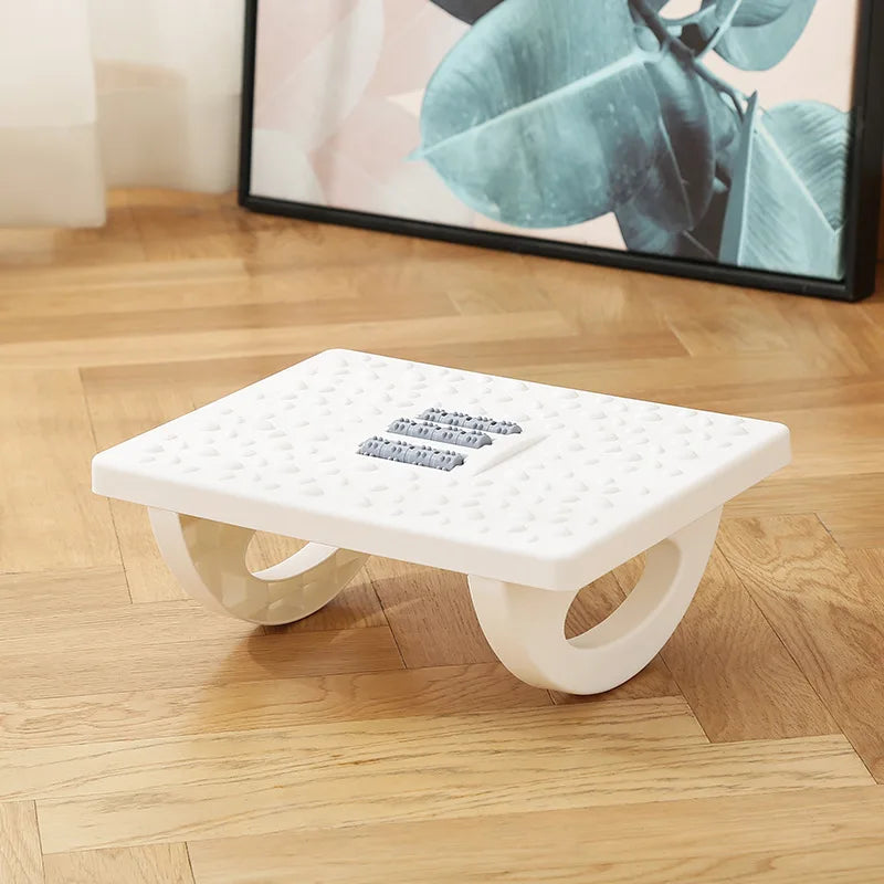 Ergonomic Foot Stools for Under Office Desk - Rocking Footrest with Roller Massager (Black)