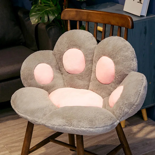 Soft Seat Cushion, Floor Pillow Cat Paw Shape, Office Chair Cushion