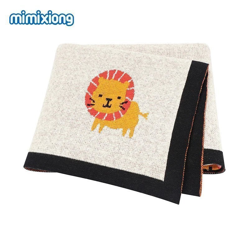 Cotton Knitted Blanket: Baby Swaddle Wrap, 100*80 CM, Super Soft Quilt