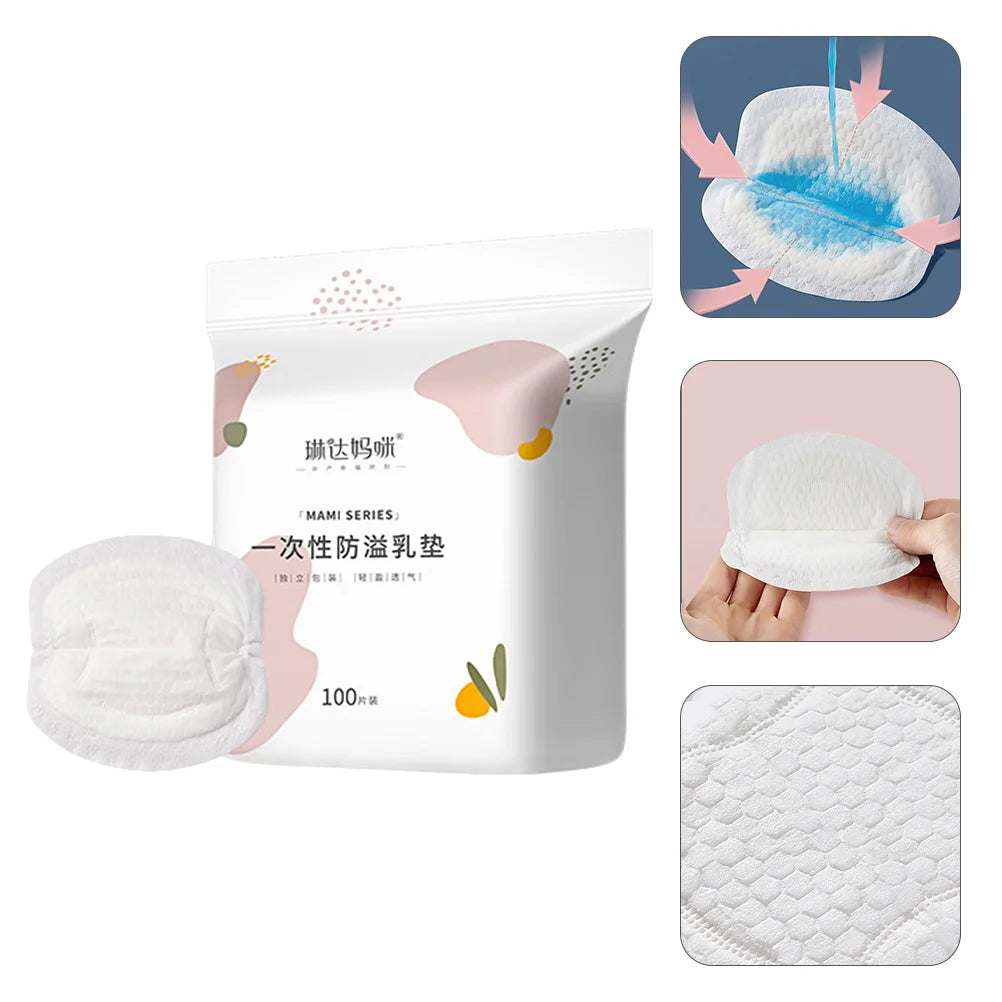 100pcs Disposable Breastfeeding Breast Pads Breathable Breast Nursing Pads