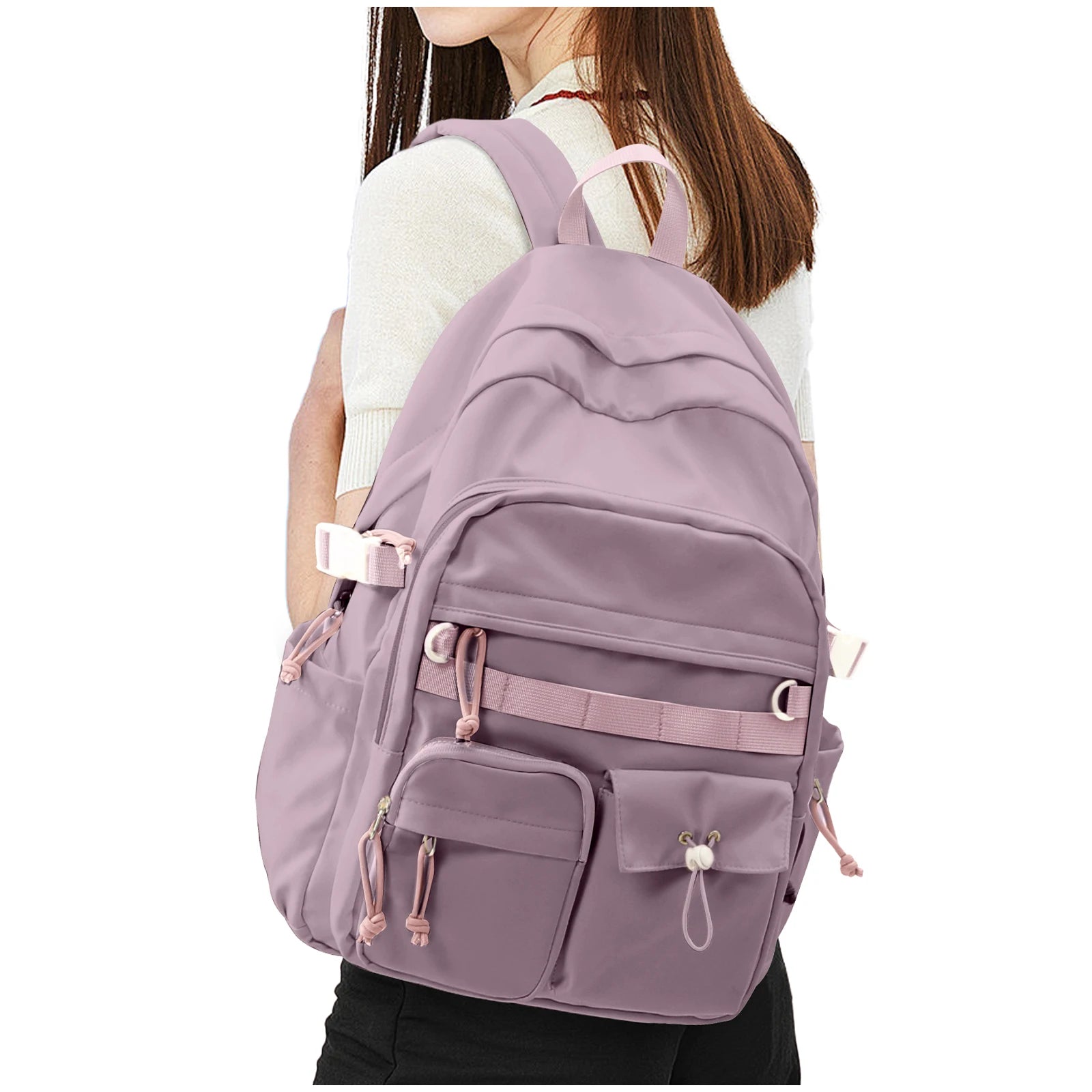 School Backpack for Student,15.6Inch Laptop College Backpack,Lightweight Travel Bookbag for Girls Boys,Waterproof Casual Daypack