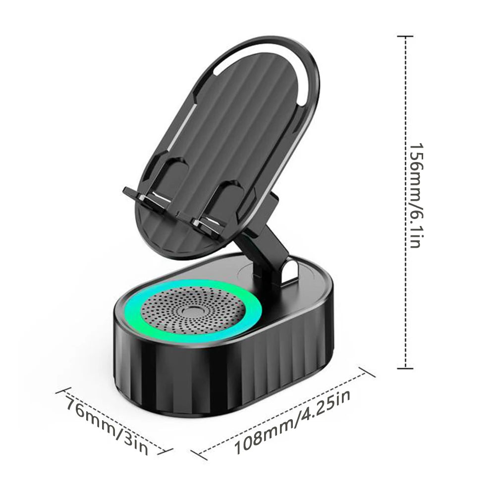 5 in 1 Bluetooth-compatible Audios Power Banks Bracket Rotating Home Smart Wireless Induction Audio Speaker Phone Stand
