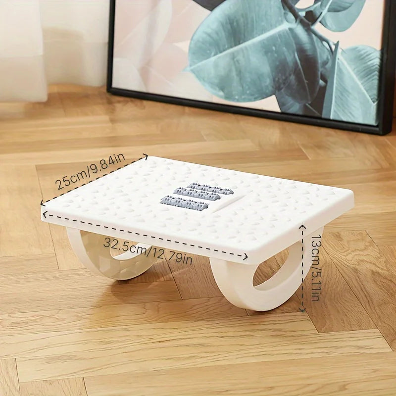 Ergonomic Foot Stools for Under Office Desk - Rocking Footrest with Roller Massager (Black)