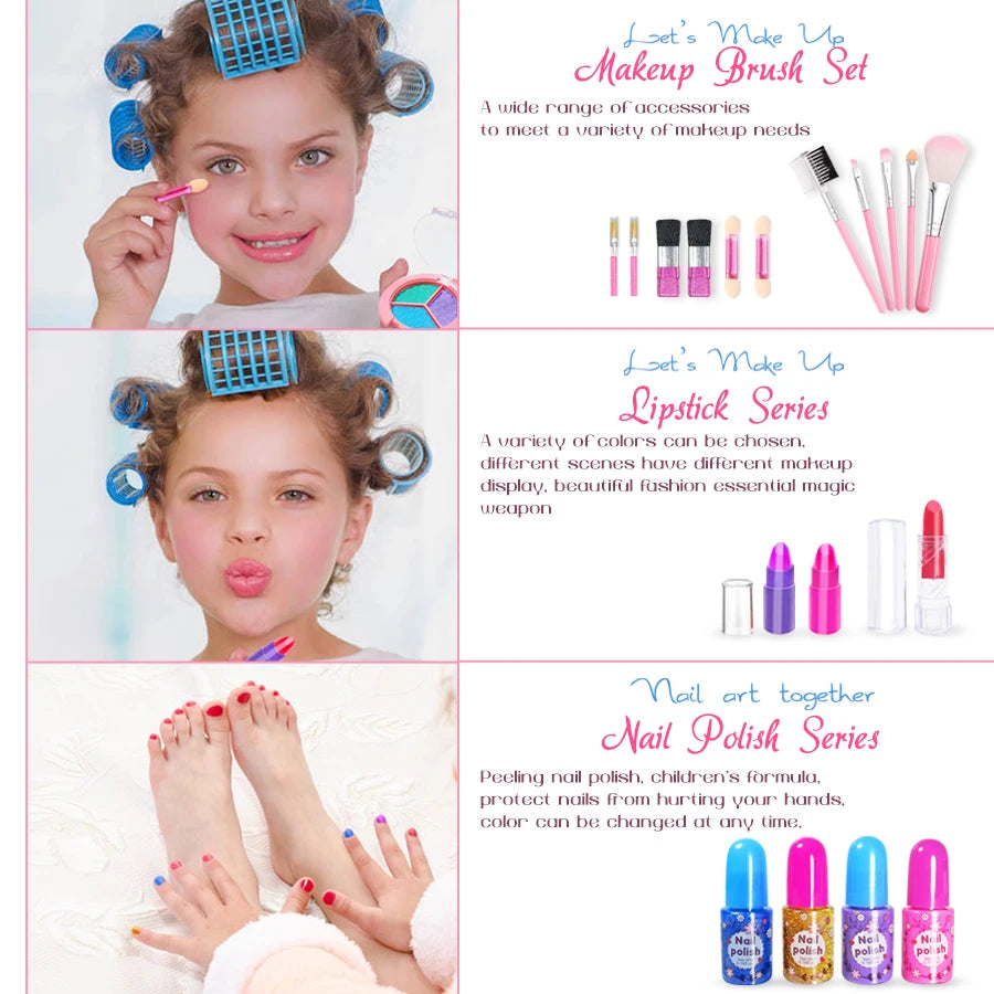 Kids Makeup Kit for Girl - Washable Makeup Toy Set Safe and Non Toxic