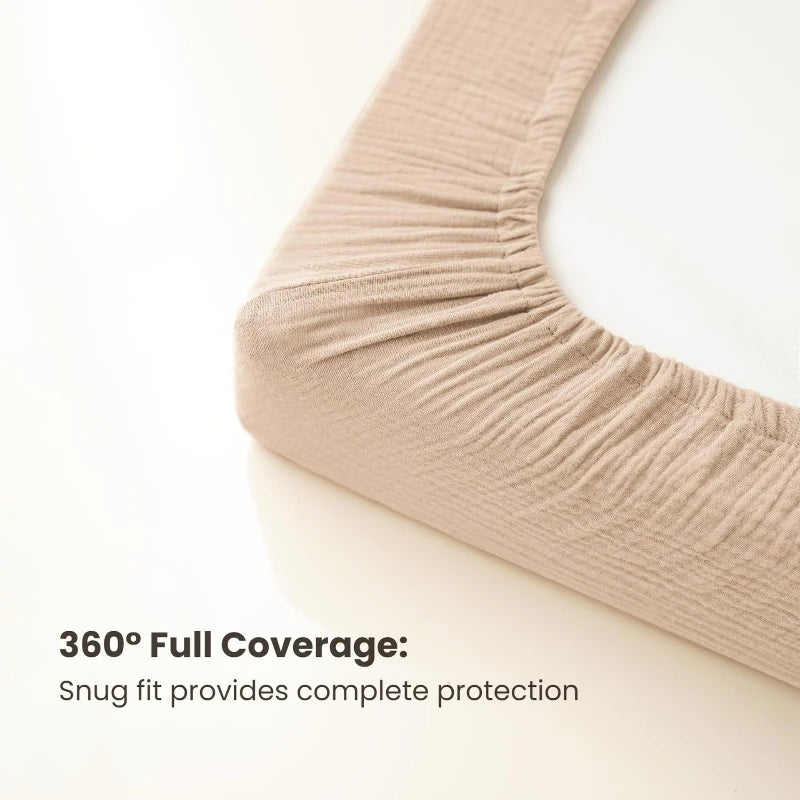 Muslin Changing Pad Cover for Girls Boys, Ultra Soft Breathable Cotton, Baby Diaper Change Table Pad Covers, 2Pack