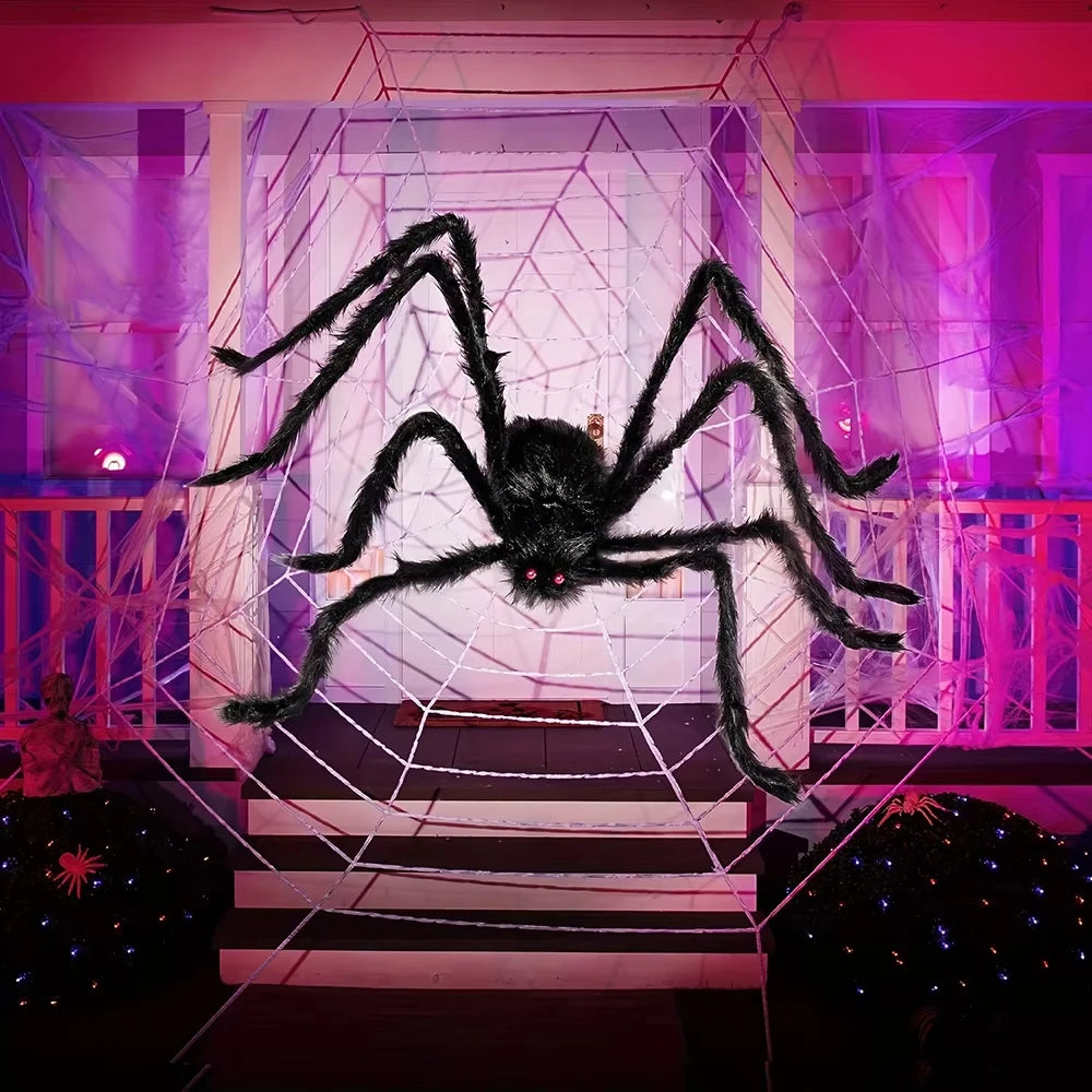 Halloween Large Black Spider – Giant Scary Outdoor Decoration