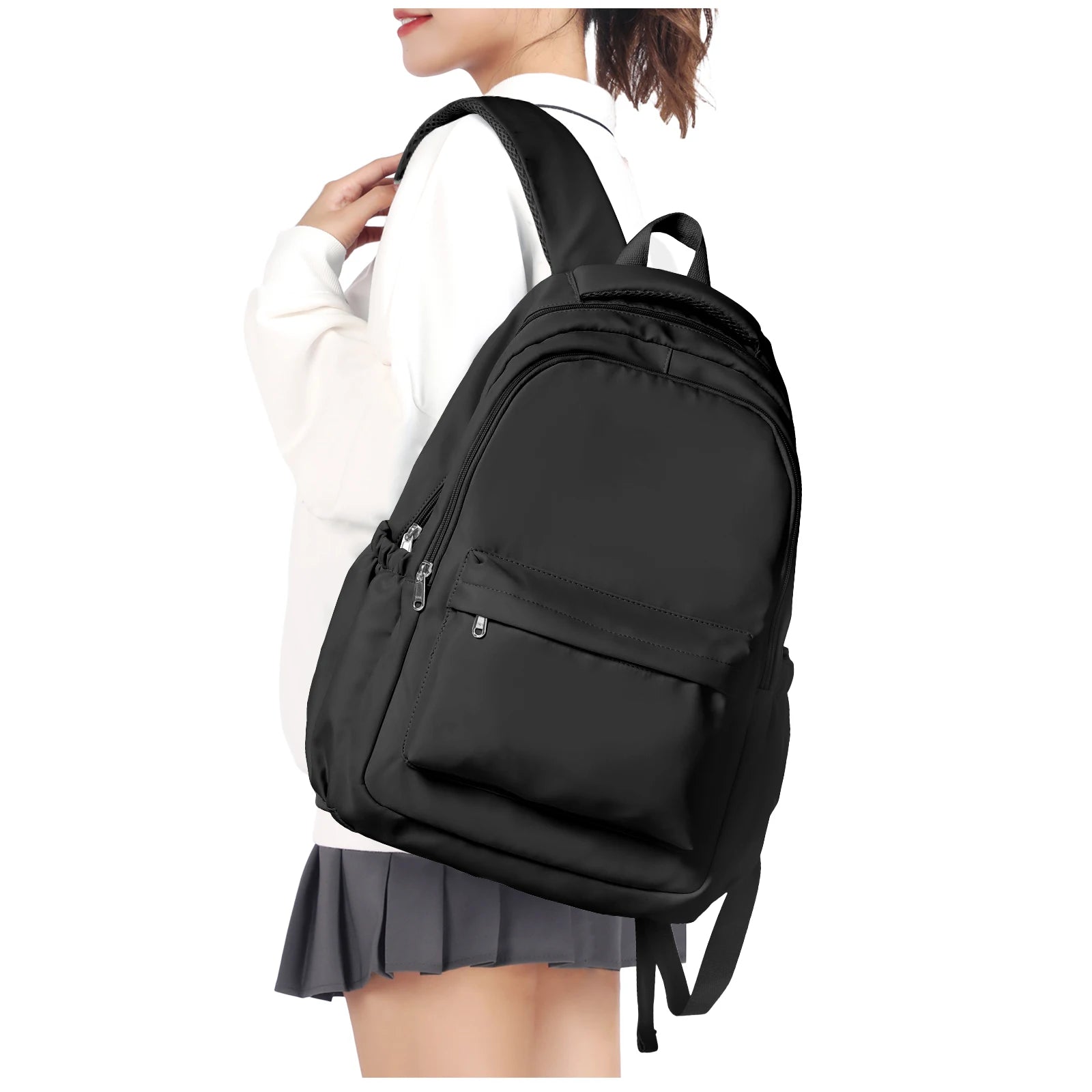 Lightweight Style Nylon Backpack School Backpack for Primary Middle Bookbag teens student Travel backpack, Multiple Compartments