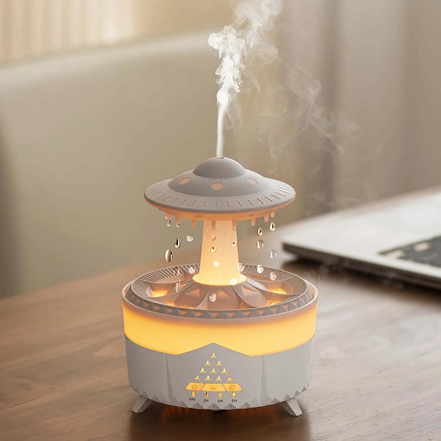 Aromatherapy machine water droplet humidifier home desktop mute with remote control essential oil diffuser