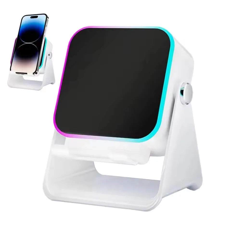 5-in-1 Auto-Induction Wireless Bluetooth Speaker | RGB Light Portable HiFi Speaker with Phone Holder