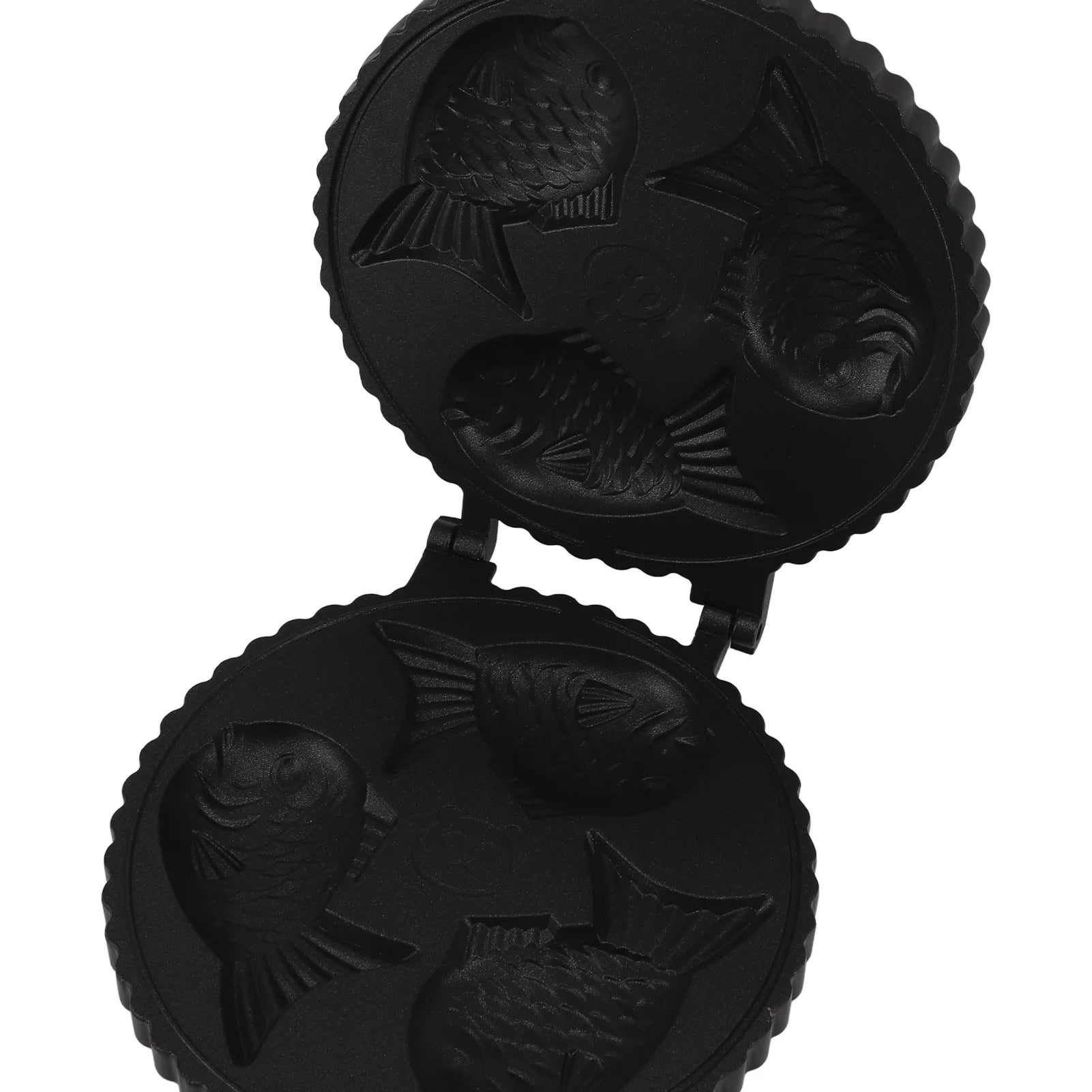 Fish Waffle Maker Pan 3 Fish Cute Aluminum Uniform Heating Double Sided Taiyaki Pan for Home Snack Bars