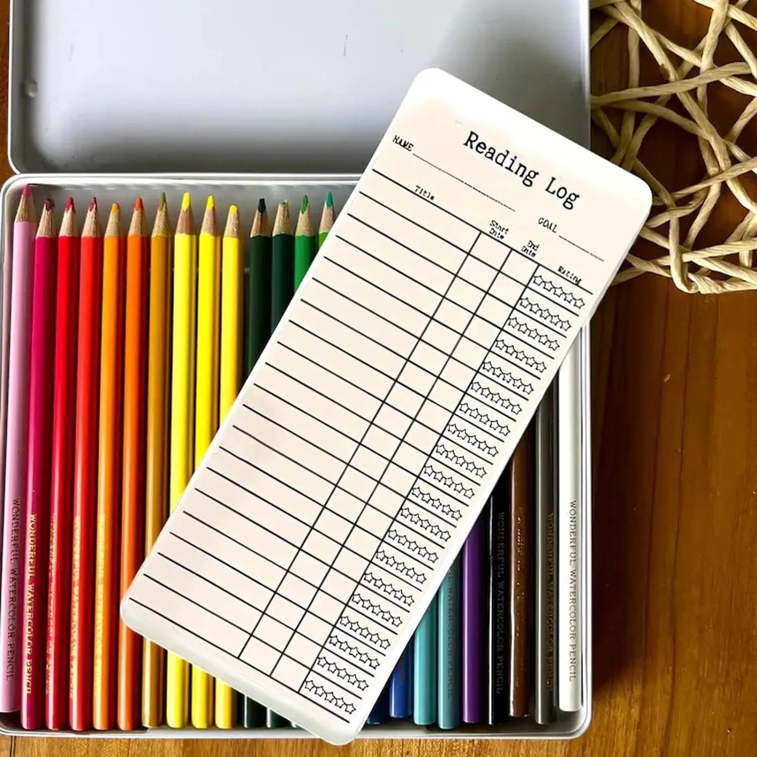 12pcs Library Book Club Card Bookmark Reading Log List Page Marker For Book Lover Reader Student Teacher Book Accessories New