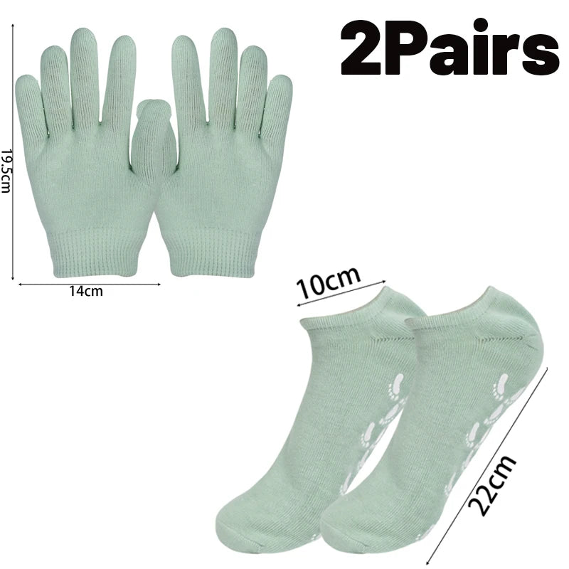 Reusable Silicone Moisturizing Mask Socks Exfoliating Anti Crack Protective Gloves Dry Dead Skin Remover Tools Hand Foot Care
