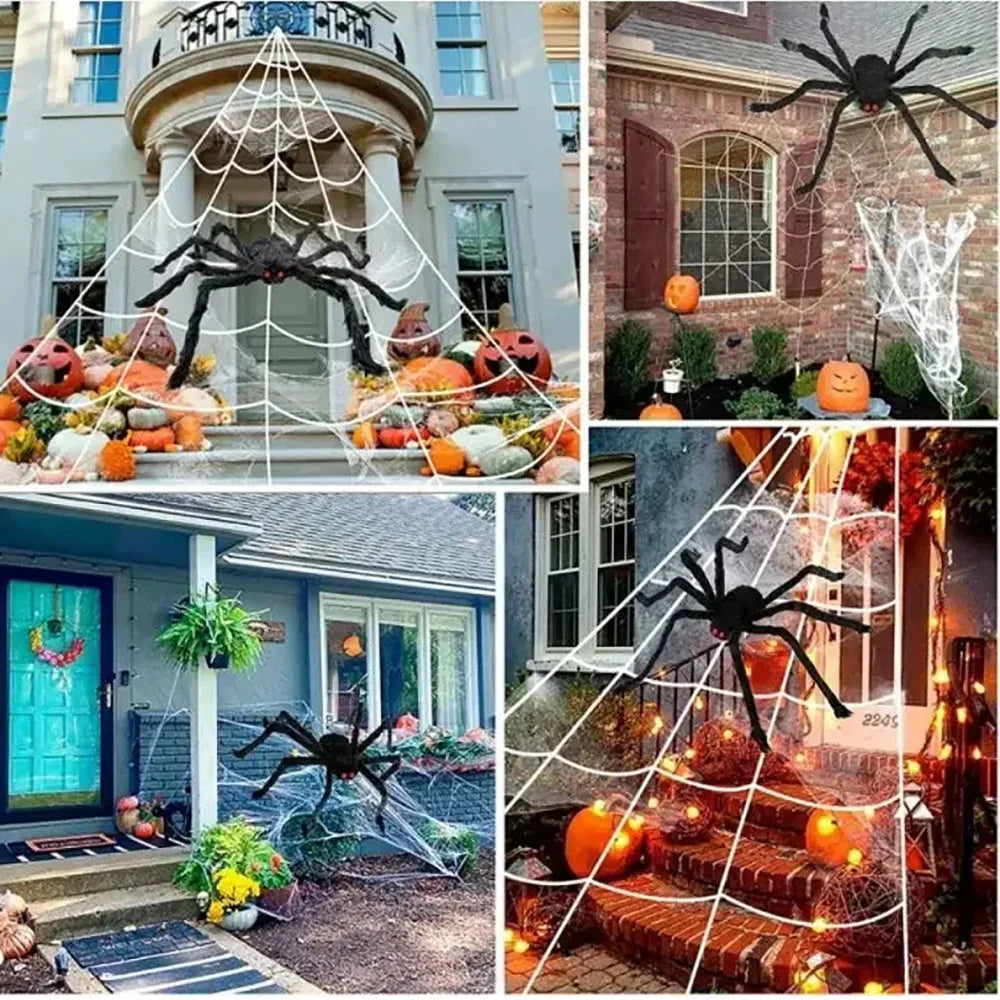 Halloween Large Black Spider – Giant Scary Outdoor Decoration