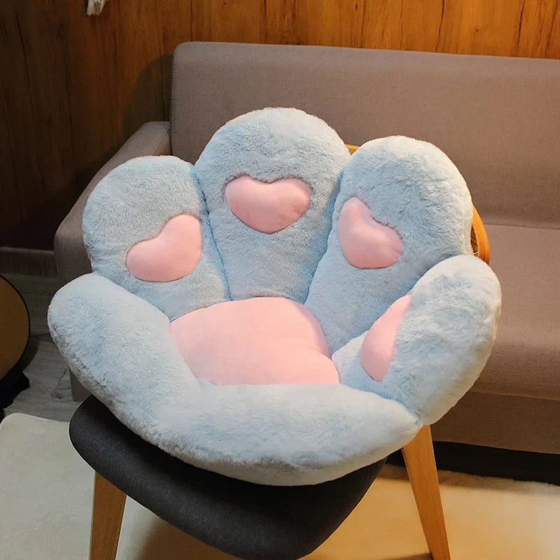 Soft Seat Cushion, Floor Pillow Cat Paw Shape, Office Chair Cushion