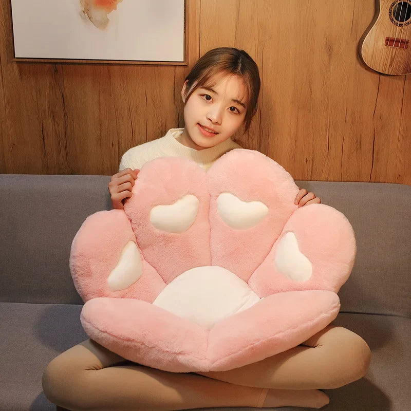 Soft Seat Cushion, Floor Pillow Cat Paw Shape, Office Chair Cushion