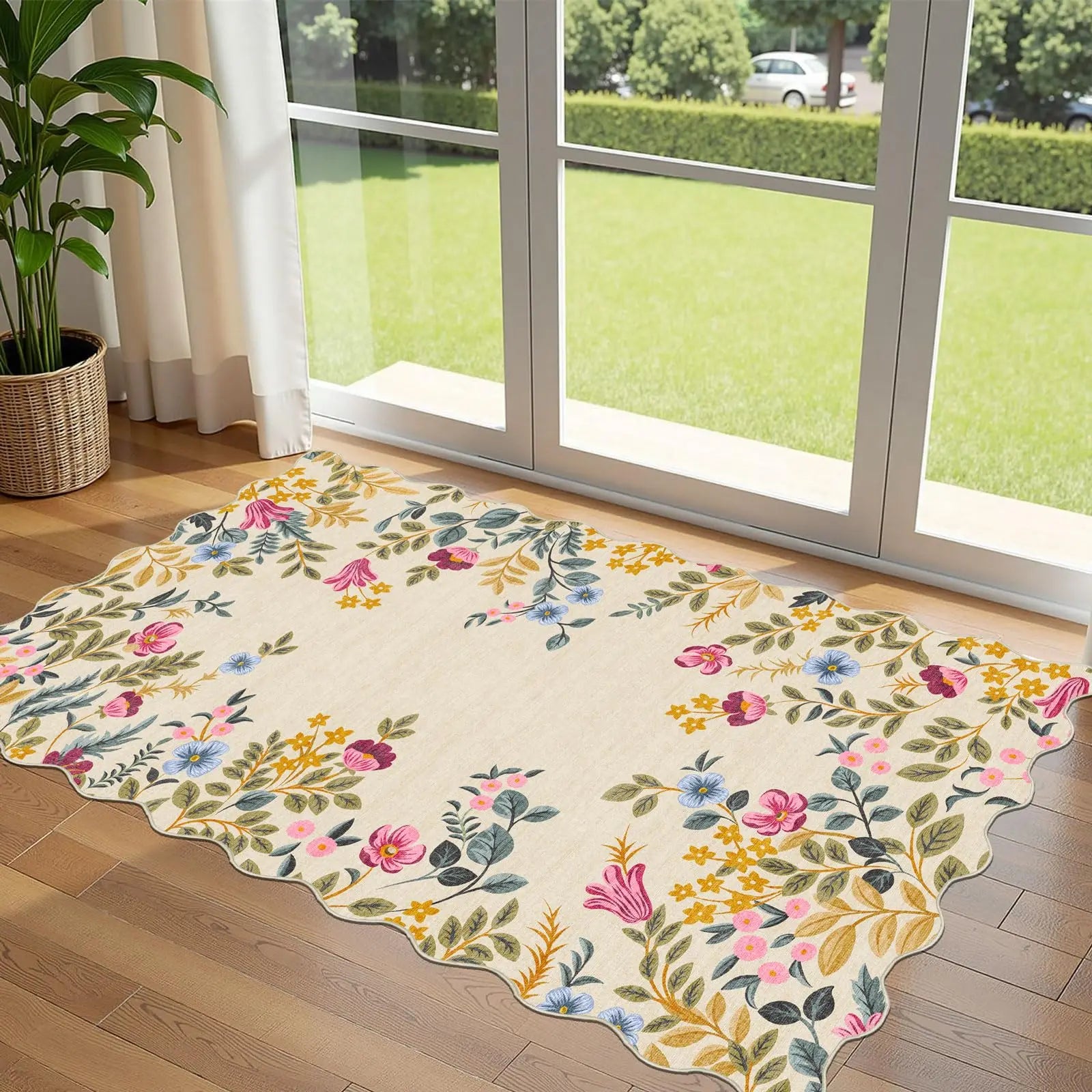 Washable Indoor Outdoor Mats for Front Door Non-Slip Porch Rug Sage Green Vintage Farmhouse Throw Rugs for Living Room Bedroom Entryway Kitchen Office Porch Decor