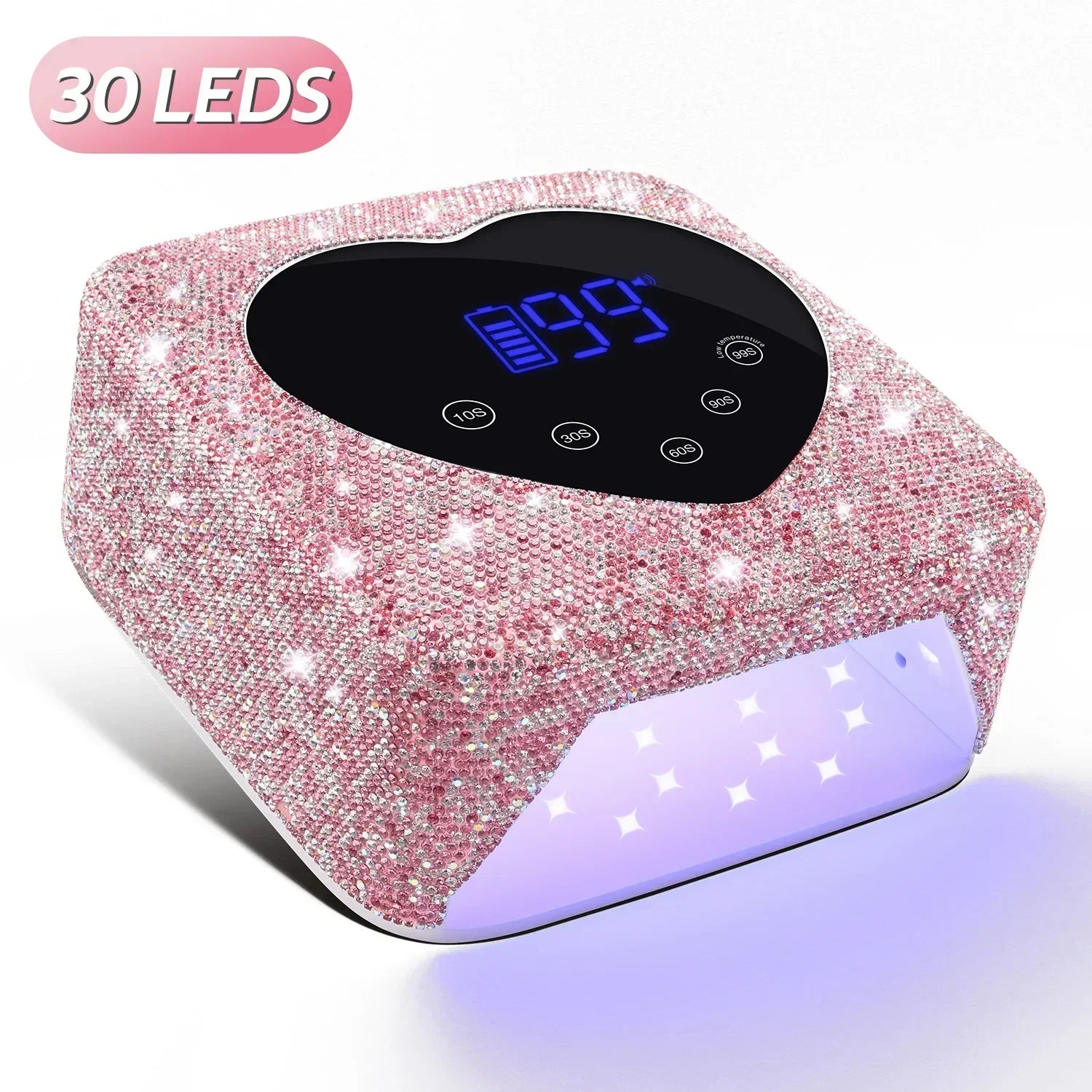 Cordless UV Rechargeable Nail Lamp 30 LEDs Nail Dryer with 5 Timer Settings UV Cabin Manicure Light for Nails Nail Art Tools