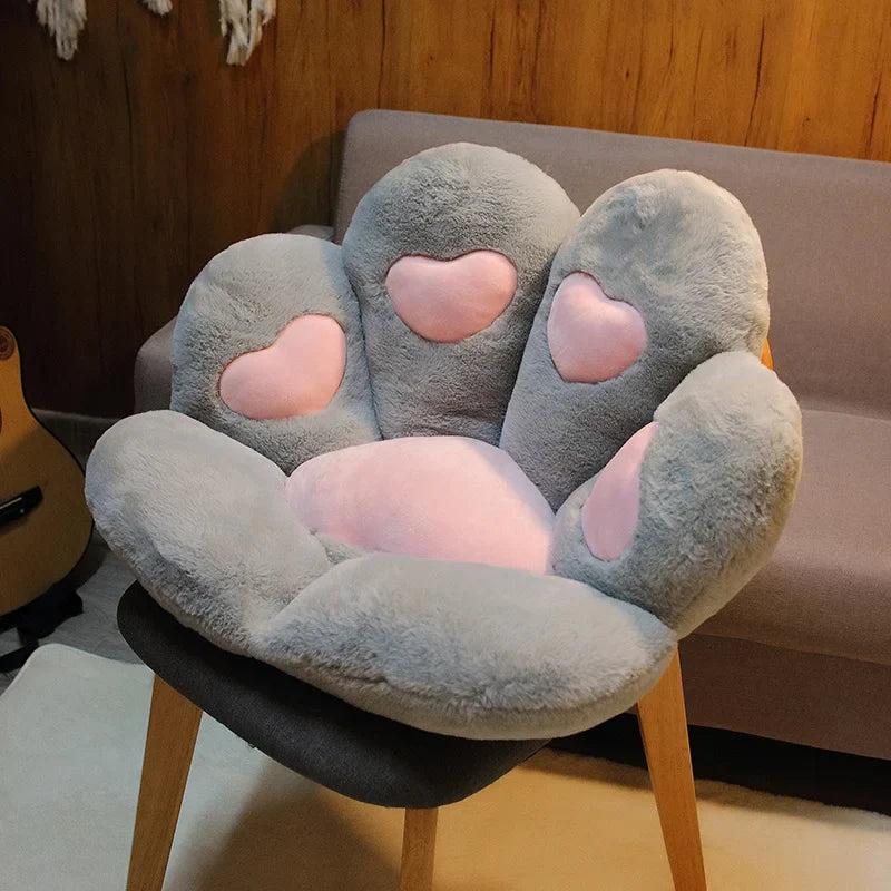 Soft Seat Cushion, Floor Pillow Cat Paw Shape, Office Chair Cushion