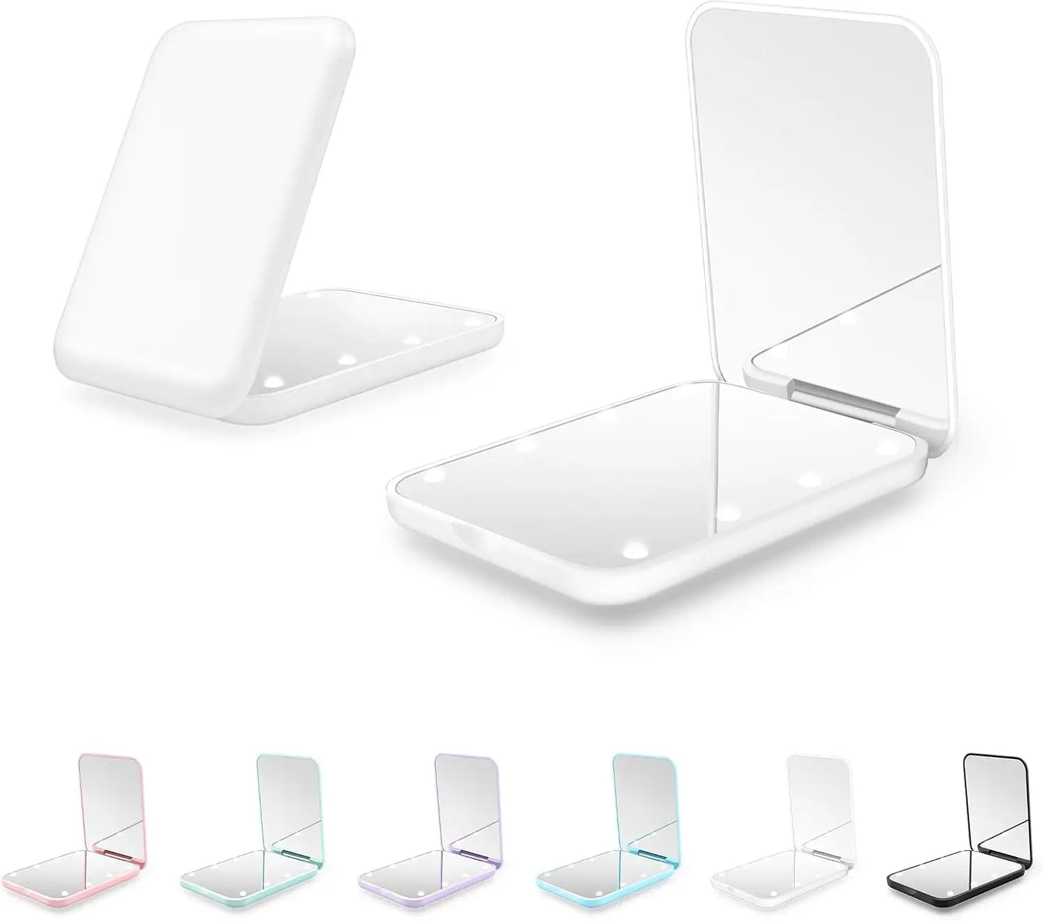 Pocket Mirror, 1X/3X Magnification Compact Travel Makeup Vanity Mirror with Led Lights