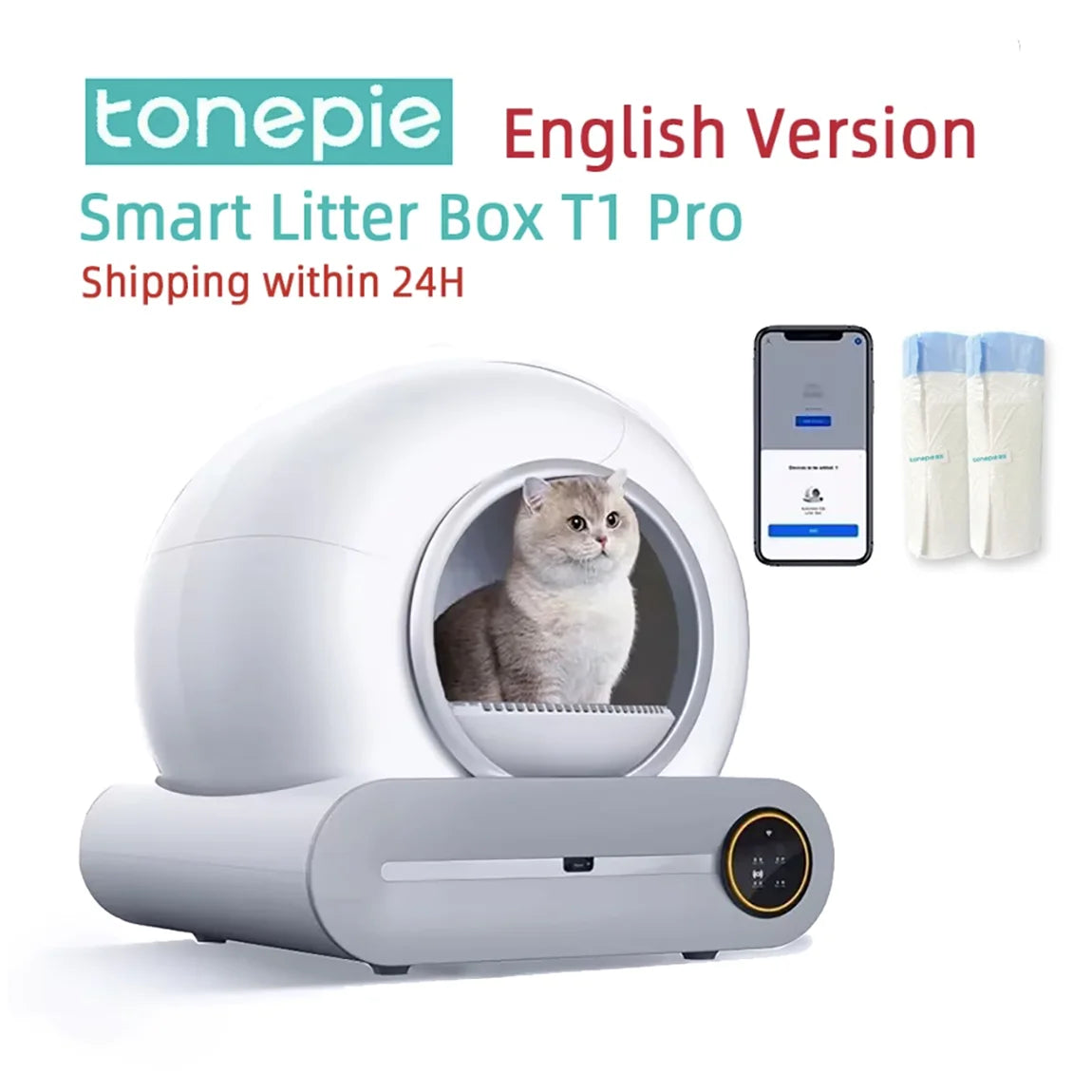 Automatic Smart Cat Litter Box Self-Cleaning | Fully Enclosed Cat Litter Box Pet Toilet