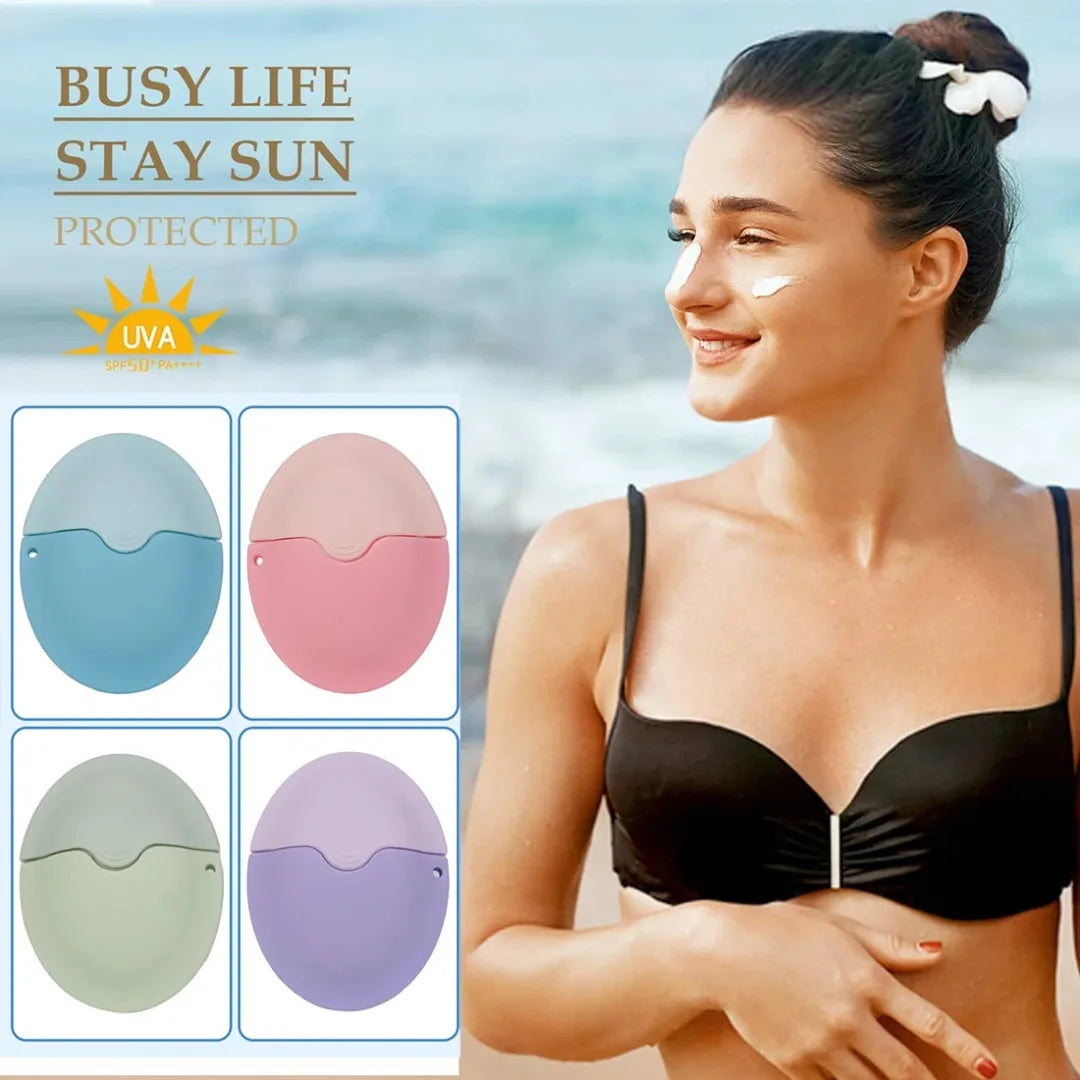 NEW Suncream Applicator Silicone Lotion Applicator Refillable Roll On Sponge Applicator for Kids Adults Empty Refillable Bottles
