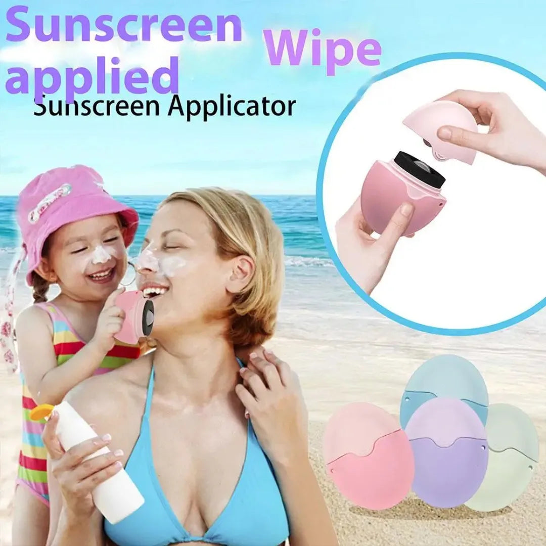 NEW Suncream Applicator Silicone Lotion Applicator Refillable Roll On Sponge Applicator for Kids Adults Empty Refillable Bottles