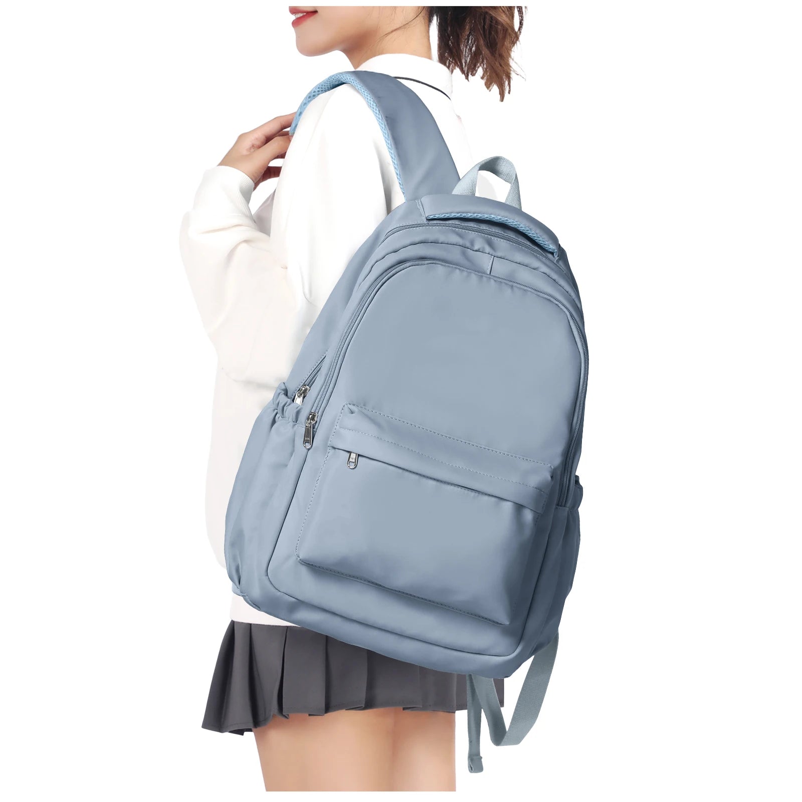 Lightweight Style Nylon Backpack School Backpack for Primary Middle Bookbag teens student Travel backpack, Multiple Compartments
