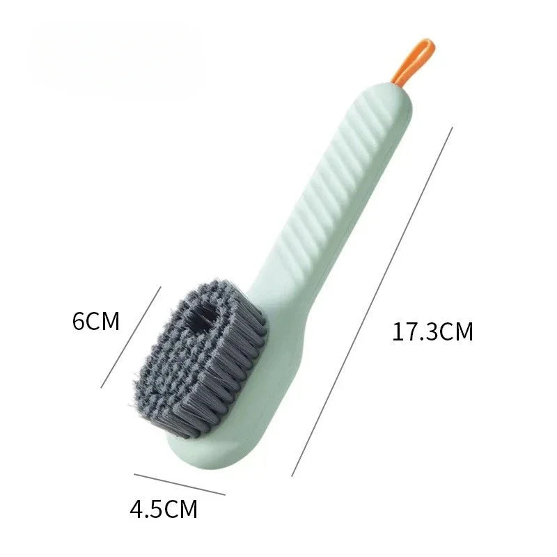 Cleaning brush with measurements on a white background