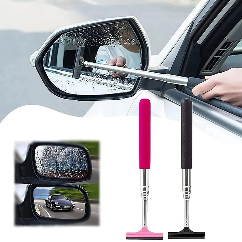Universal Car Side Mirror Cleaning Wiper Retractable Car Truck Motorcycle Rearview Water Scraper Auto Accessories