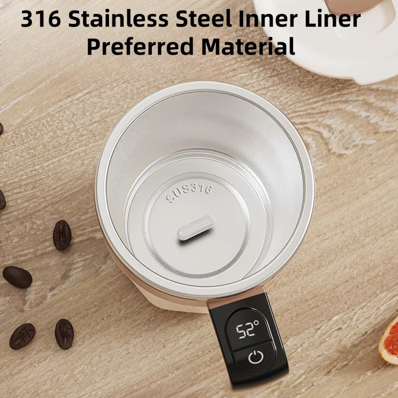 Self Stirring Coffee Mug with Temperature Display | Rechargeable Automatic Cup