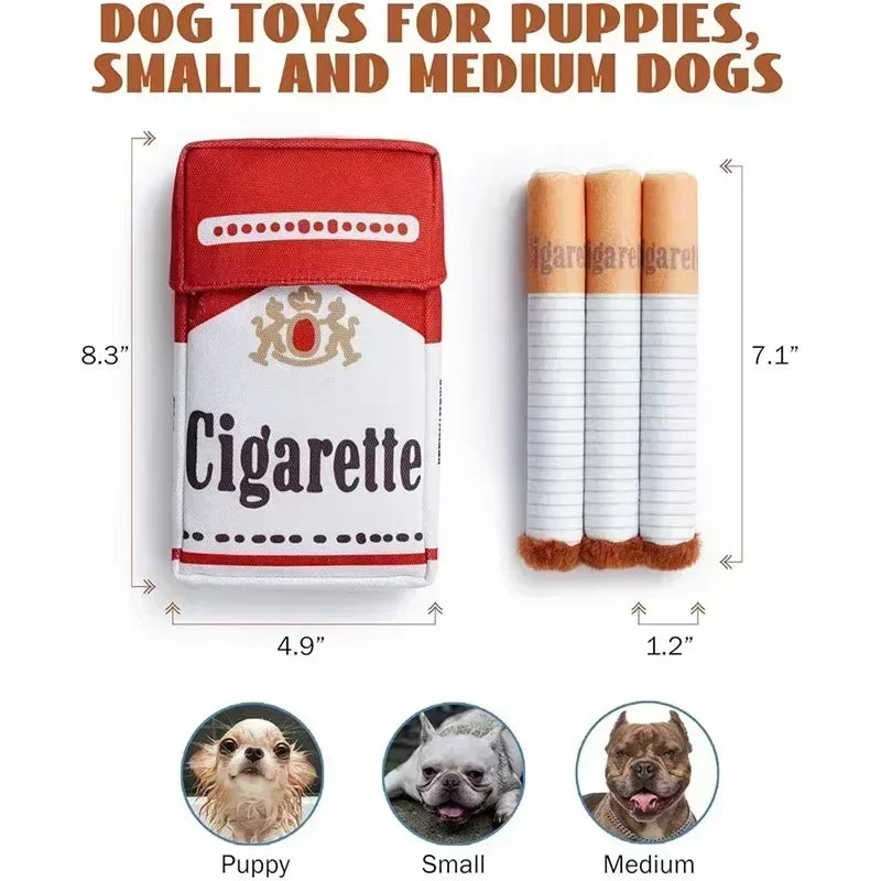 Funny Interactive Plush Dog Toys Creative Cigarette Design Giggling Chewing Toy for Dogs Perfect Pet Gift for Playtime