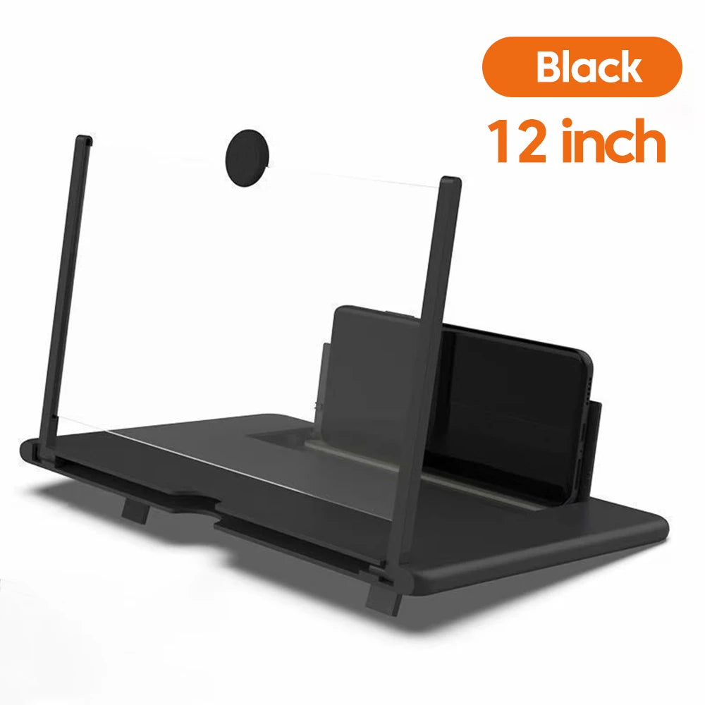 12/10 Inch Ultra-HD Cell Phone Screen Amplifier Mobile Phone Holder Portable Phone Large Screen Video Magnifier Stand Bracket