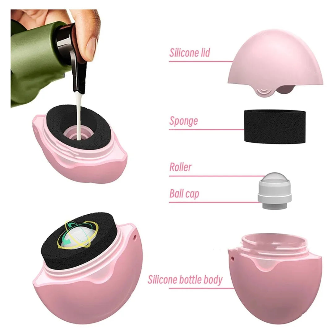 NEW Suncream Applicator Silicone Lotion Applicator Refillable Roll On Sponge Applicator for Kids Adults Empty Refillable Bottles