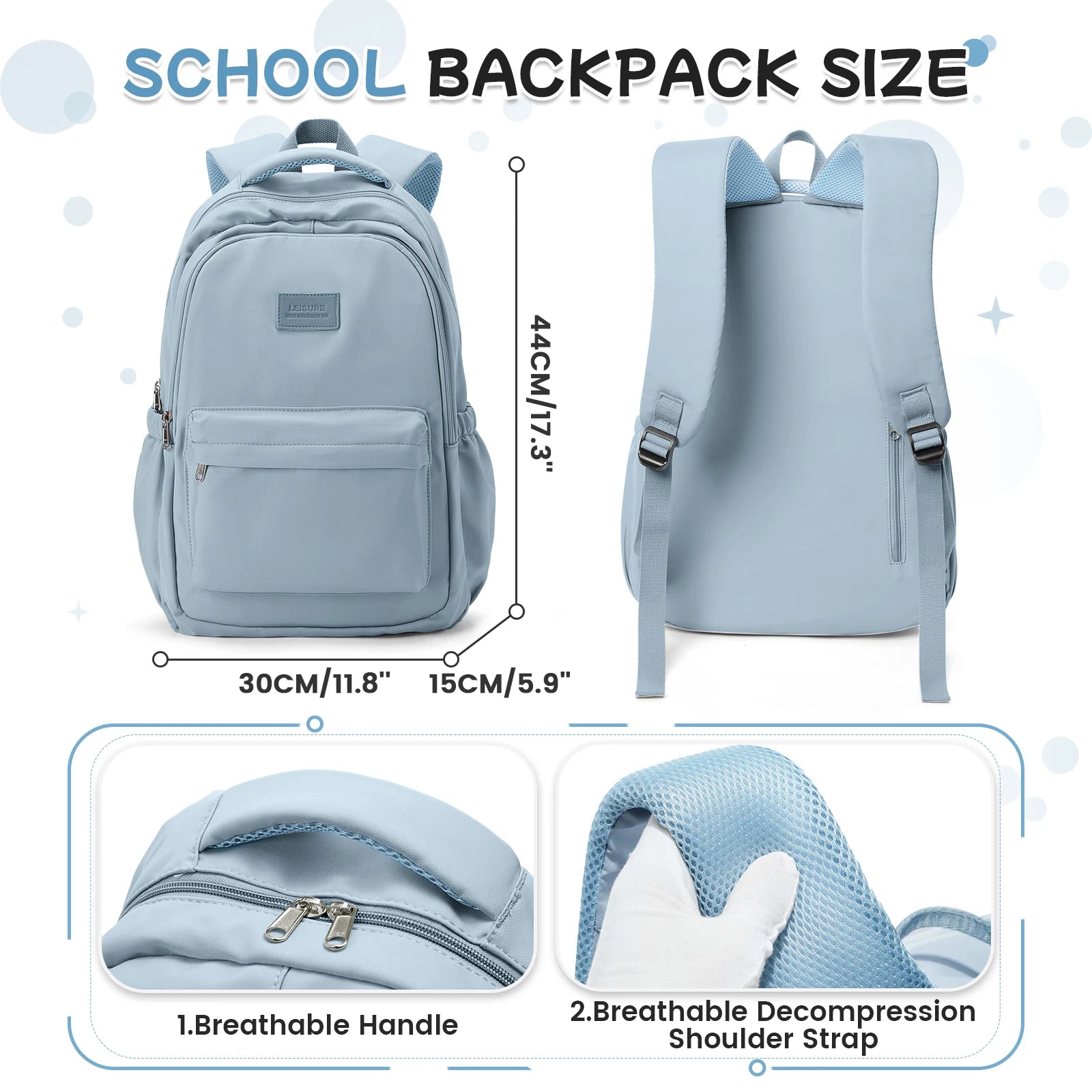 New Fashionable High Capacity College Backpack, Trendy Laptop School Bag, Cute Girl Travel Book Bag High School Casual Backpack