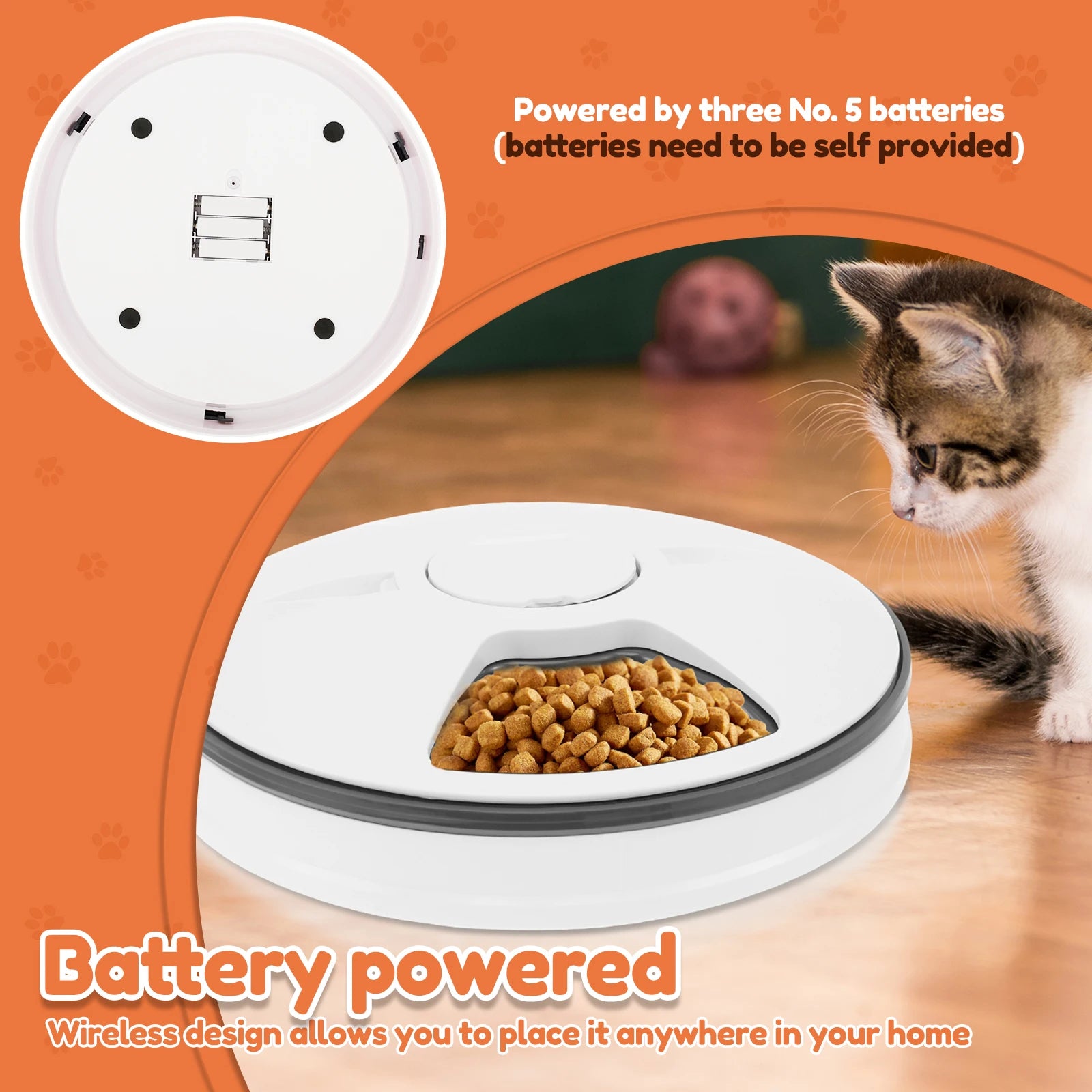 Dry Wet Food Automatic Feeder for Cats/Small Dogs