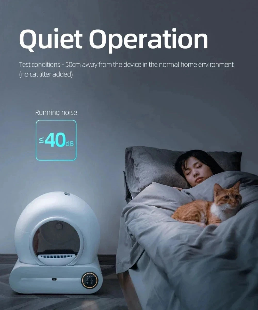 Automatic Smart Cat Litter Box Self-Cleaning | Fully Enclosed Cat Litter Box Pet Toilet
