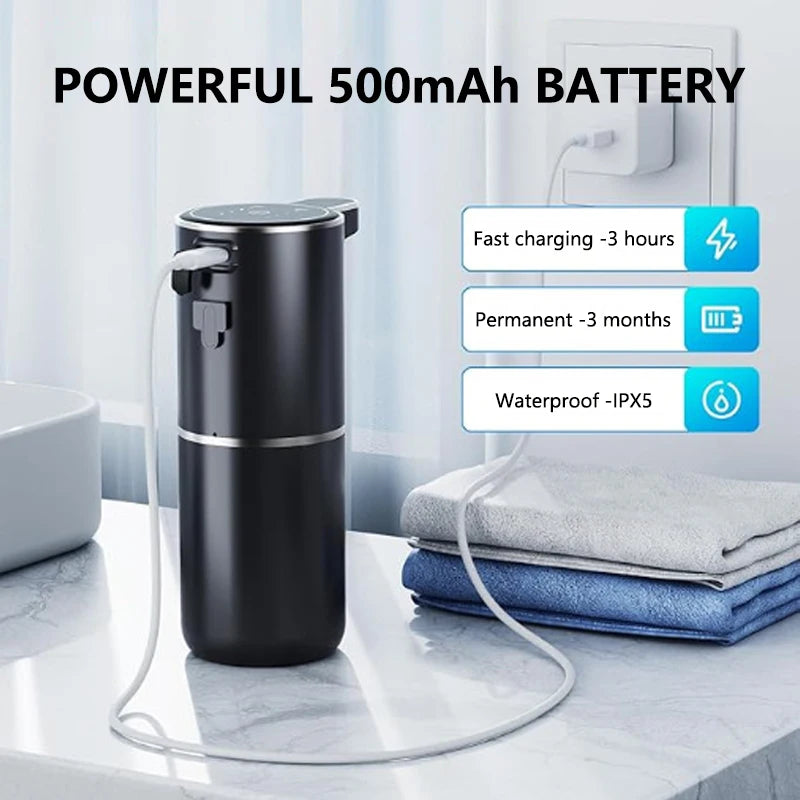 400ml Touchless Automatic Liquid Soap Dispensers TYPE-C High Battery Life