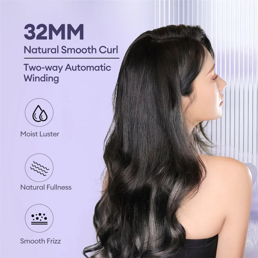 Automatic Hair Curler 32MM Auto Rotating Ceramic Curling Wand – Professional Hair Roller & Hair Waver