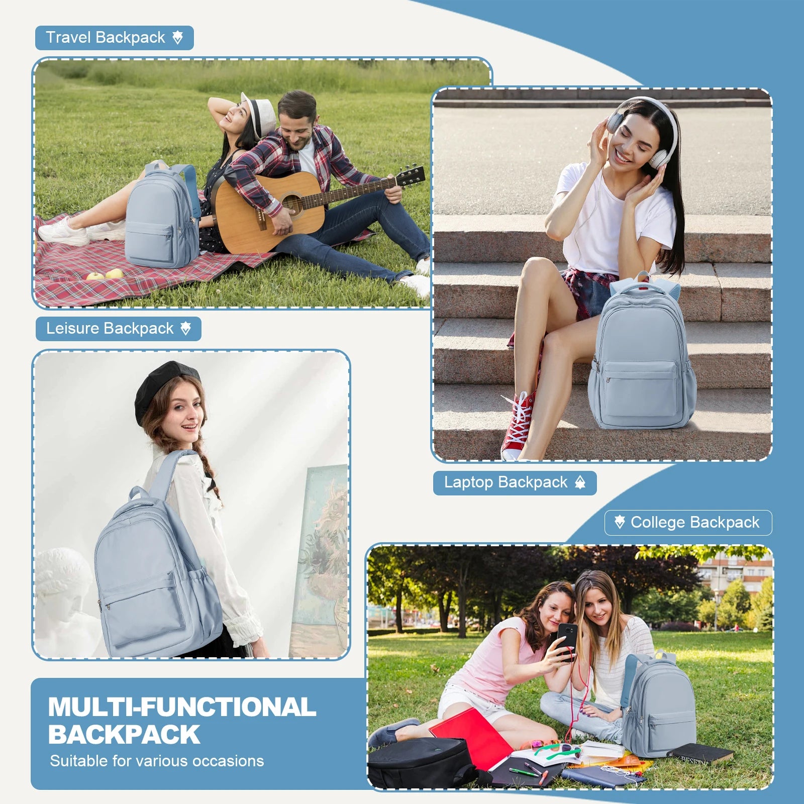 Creative Waterproof Teenage Book Bag Large Capacity Backpack Students School Bag Boys Girls Travel Backbag High School Backpack