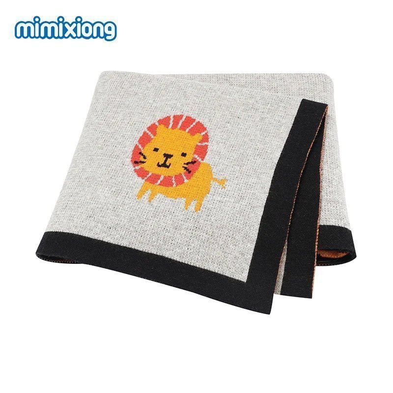 Cotton Knitted Blanket: Baby Swaddle Wrap, 100*80 CM, Super Soft Quilt