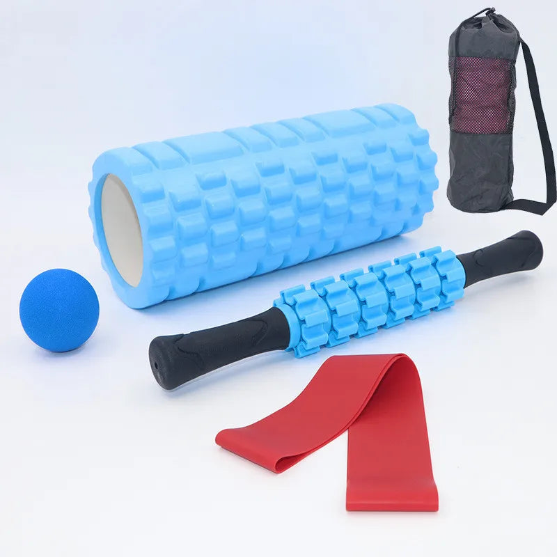 5 in 1 Foam Roller Set for Deep Tissue Muscle Massage fascia ball set hollow foam shaft Yoga shaft combination