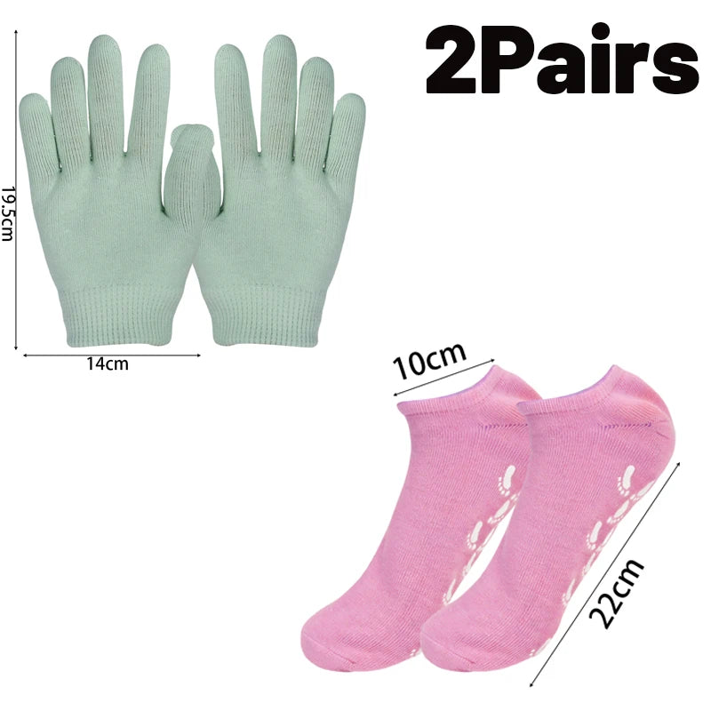 Reusable Silicone Moisturizing Mask Socks Exfoliating Anti Crack Protective Gloves Dry Dead Skin Remover Tools Hand Foot Care