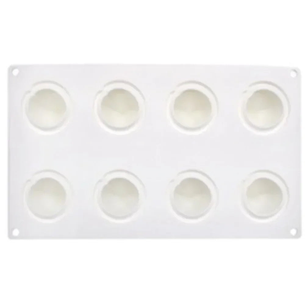 8 Hole Peach Shape Silicone Mousse Cake Mold For Baking Fruit Dessert Mousse Decorating Cake Chocolate Bakeware Mould