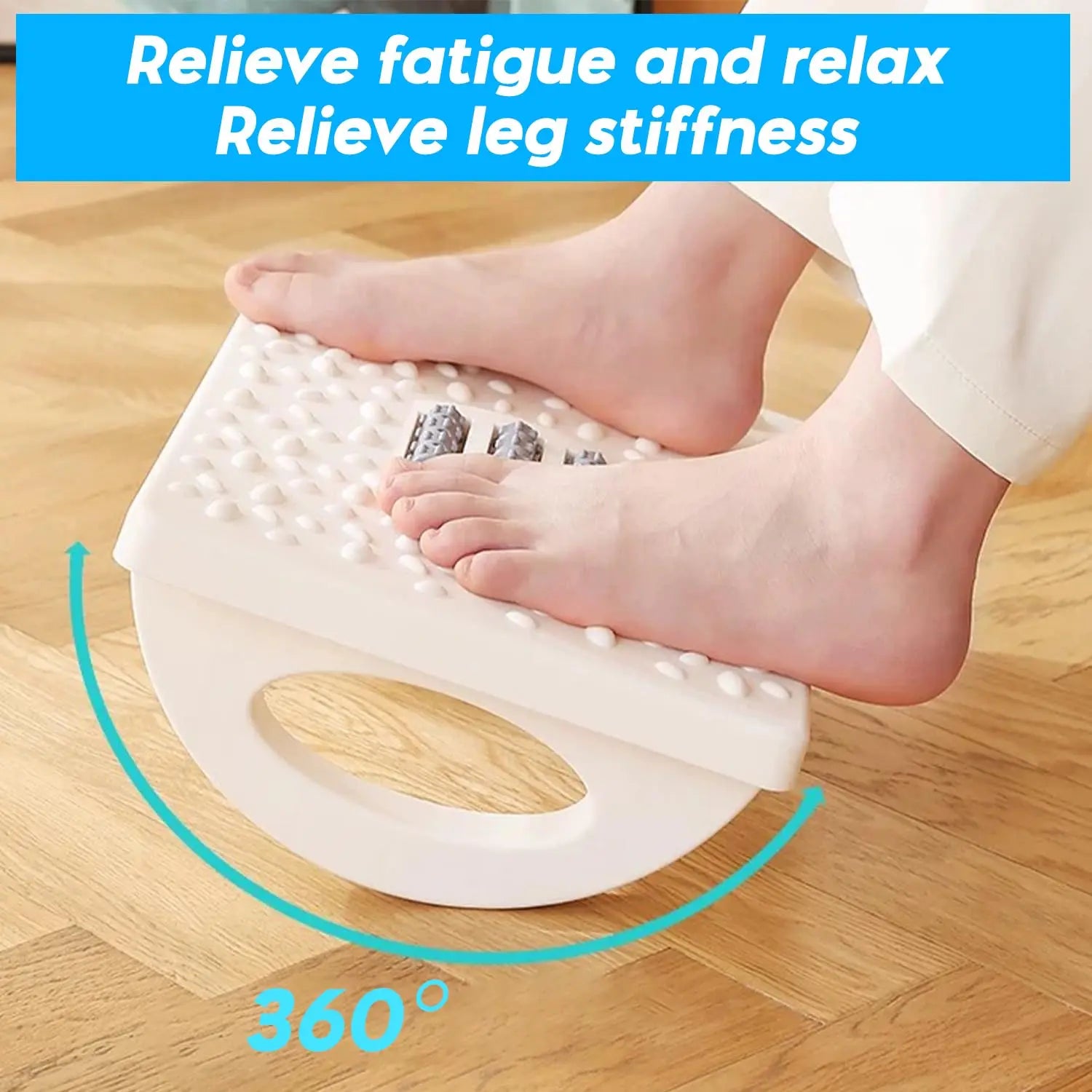 Portability Footrest Foot Rest Under Desk Ergonomic Foot Stool With 180 Degree Swing Massage Rollers Foot Rest For Home Office