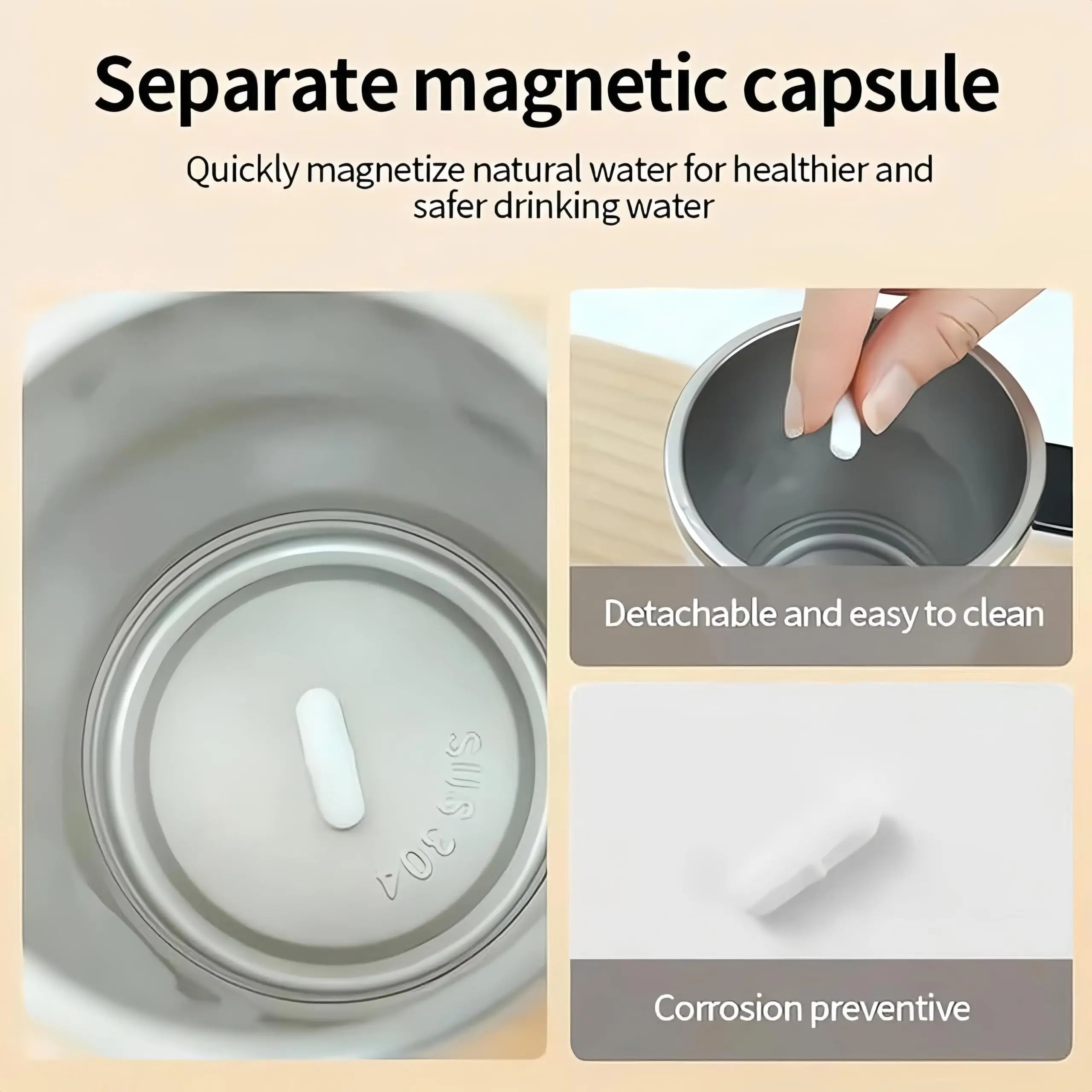 Rechargeable Magnetic Stirring Coffee Mug | 304 Stainless Steel Self Mixing Cup